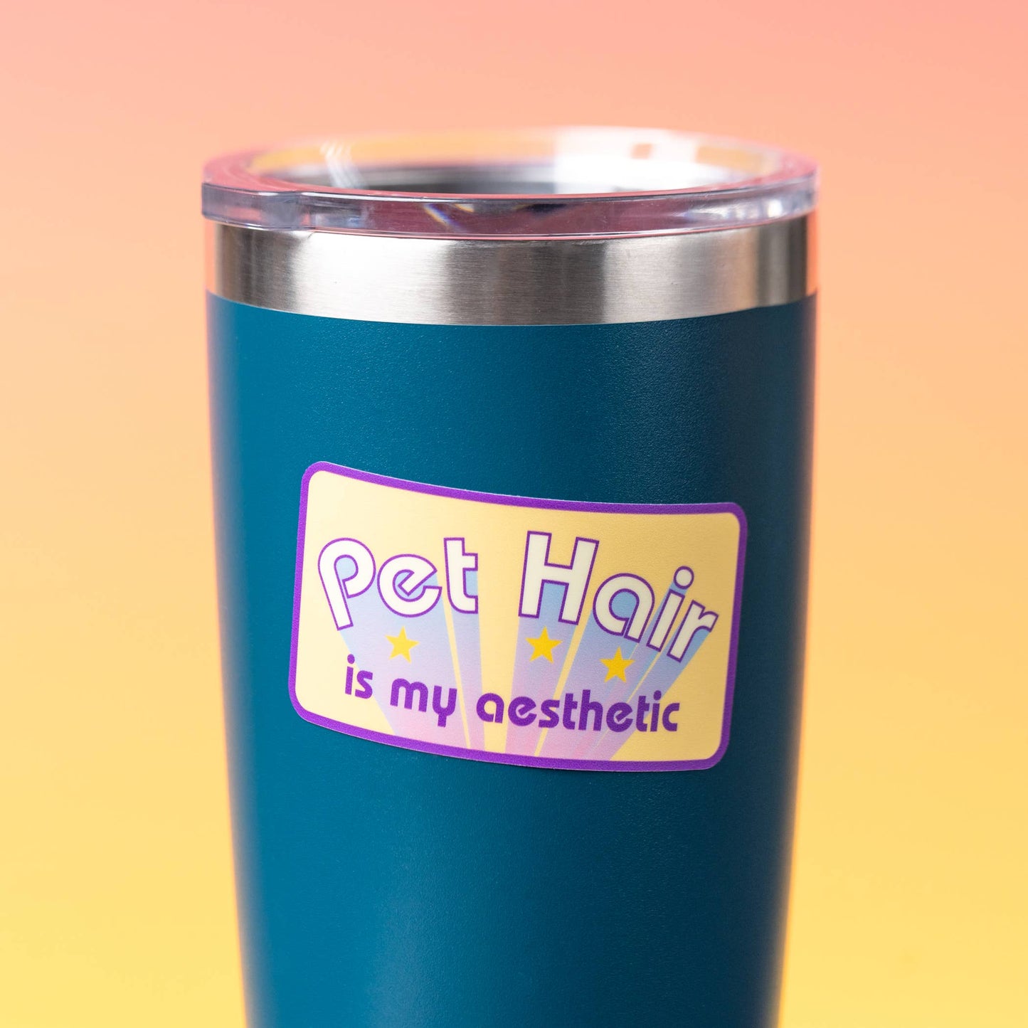 Pet Hair is My Aesthetic Sticker | Funny 70s Patch Stickers