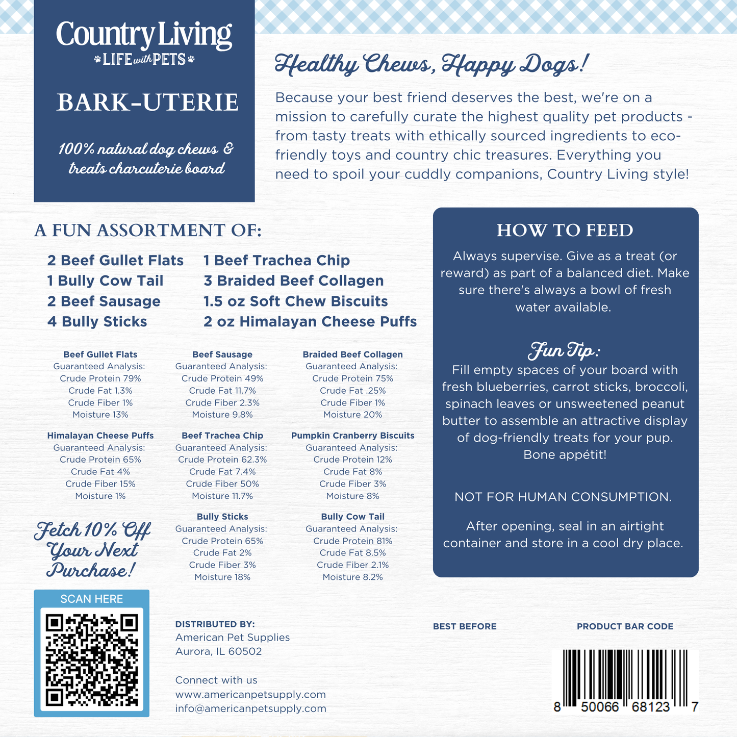 Bark-Uterie Board –  Charcuterie-Inspired Natural Dog Treats