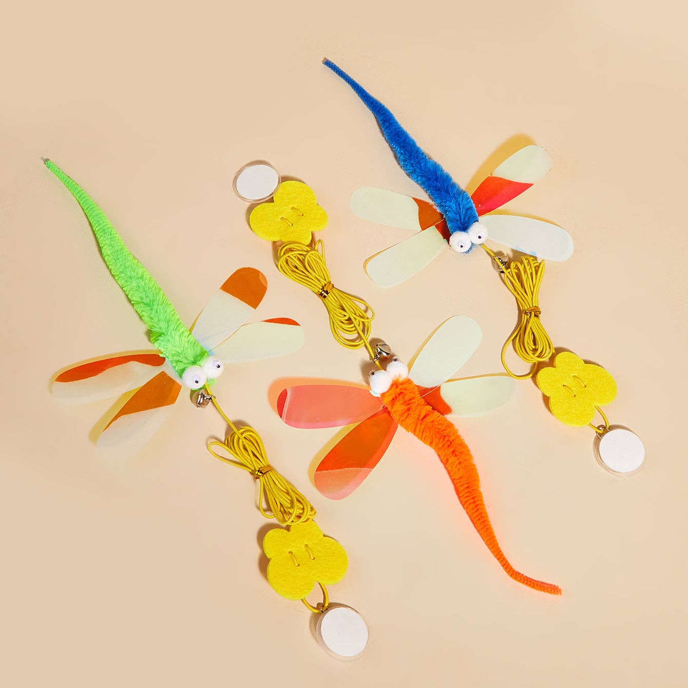 Moo - Hanging Dragonfly Cat Toy 3pcs