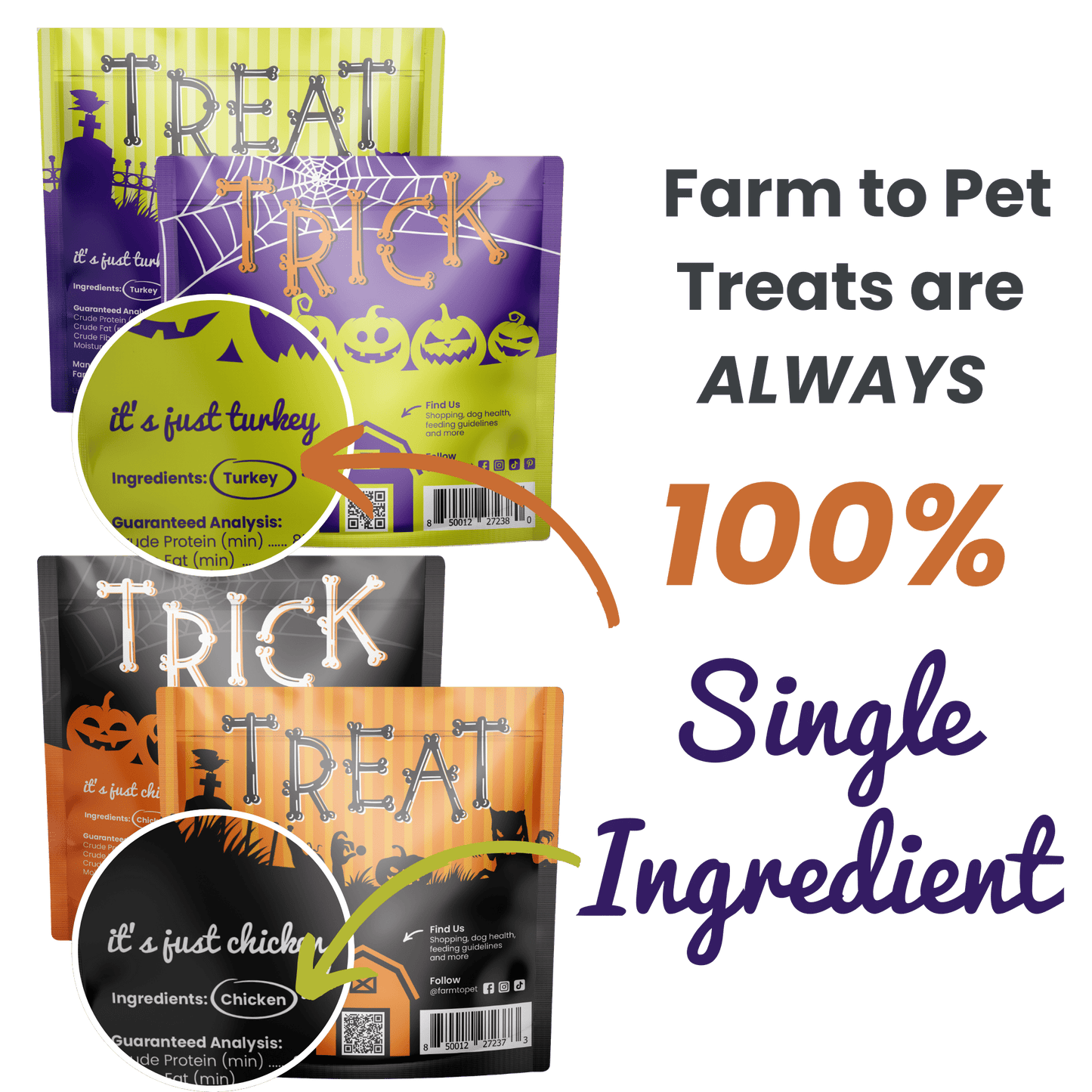 Halloween Dog Treat Snack Pack