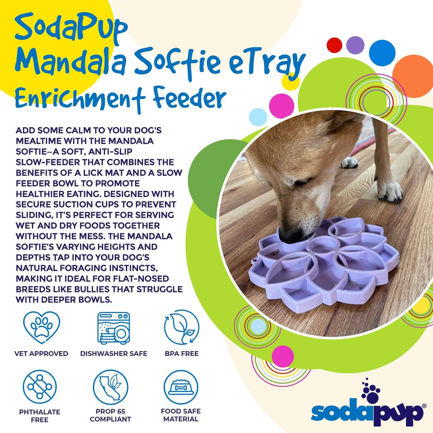 Mandala "Softie" eTray Enrichment Tray for Dogs