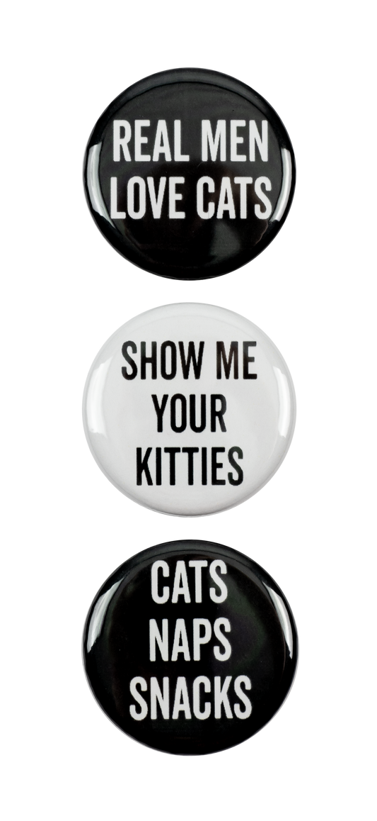 Real Men Love Cats Magnets - Set of 3