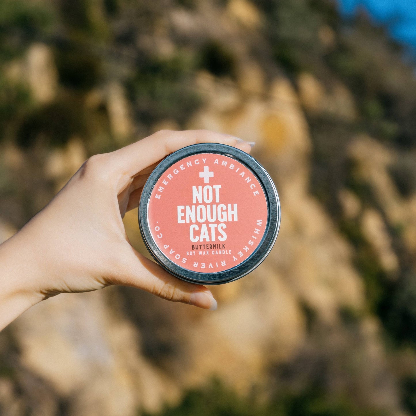 Not Enough Cats Emergency Ambiance Travel Tin | Funny Candle