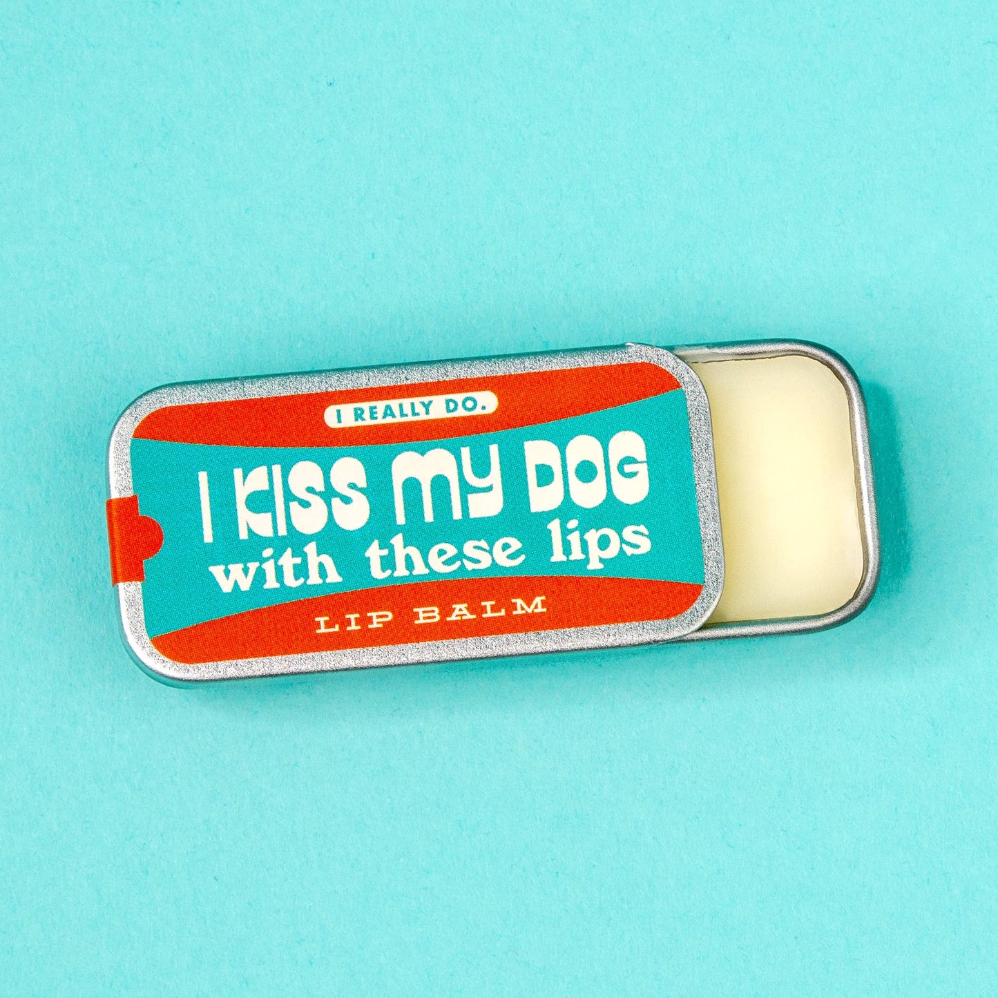 I Kiss My Dog Lip Balm | Funny Old School Tin
