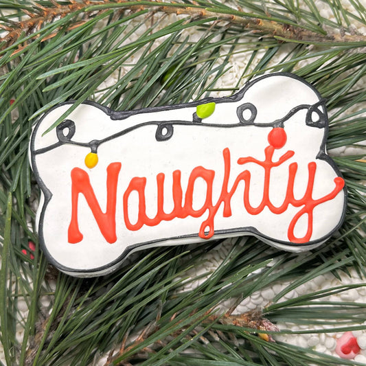 Dog Cookie Christmas Naughty Bone