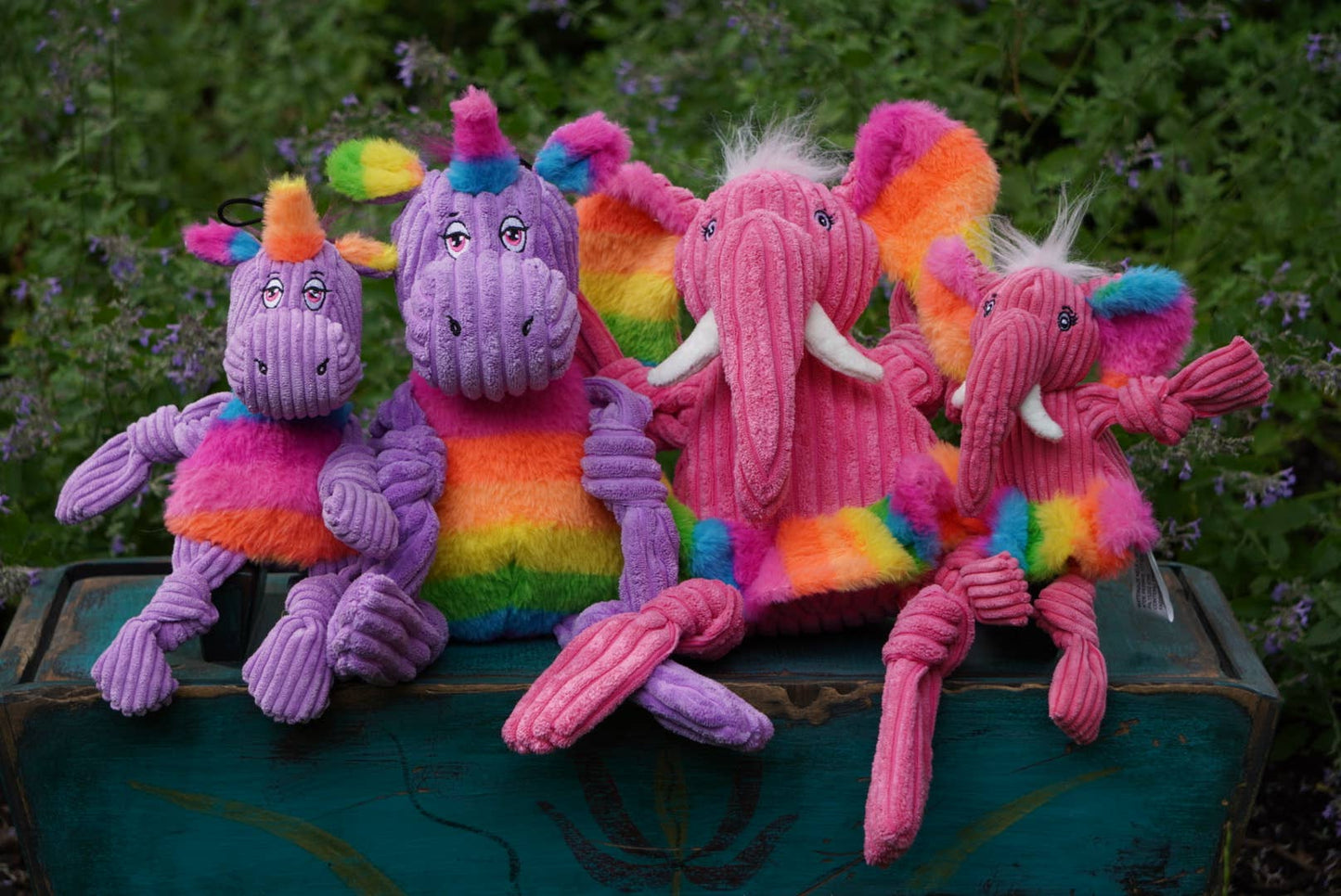 Rainbow Pride Elephant Knottie® Plush Dog Toy