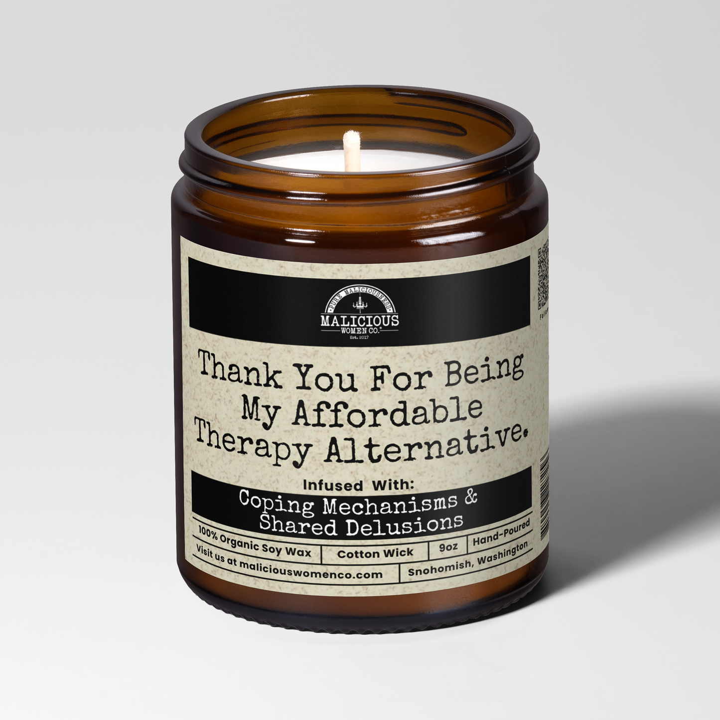 Thank You For Being My Affordable Therapy Alternative. | 9oz Candle