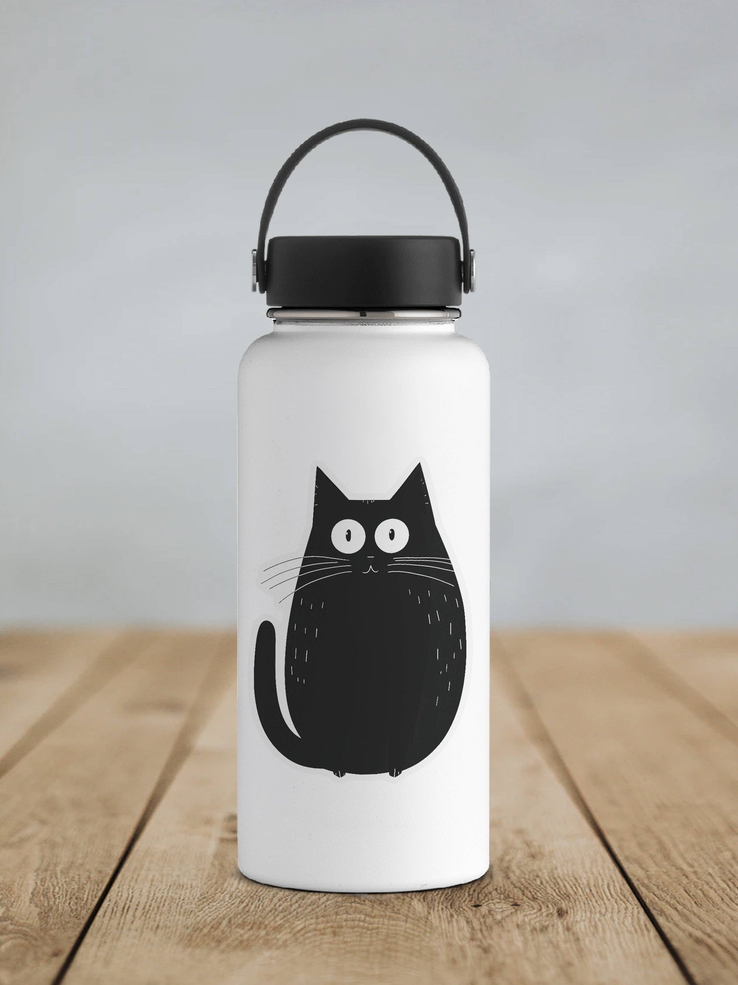 Funny Black Cat Sticker