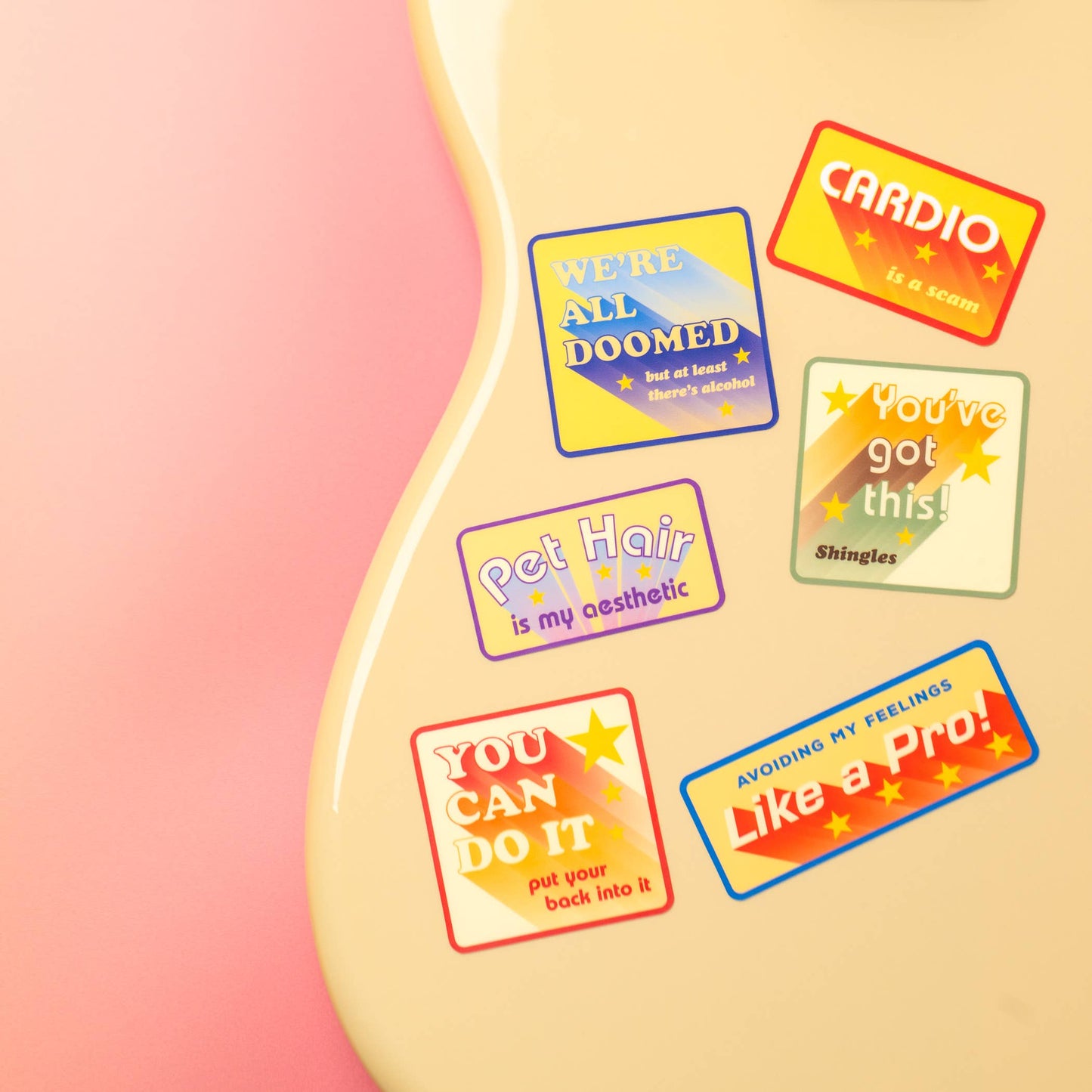 Pet Hair is My Aesthetic Sticker | Funny 70s Patch Stickers