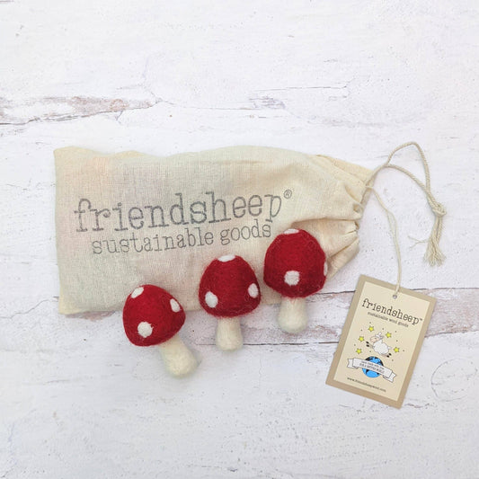 Red Amanita Mushrooms Eco Toys