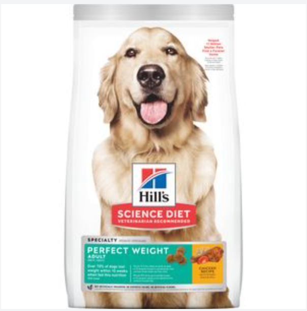 Hill's Science Diet Adult Dry Dog Food, Perfect Weight, Chicken Recipe