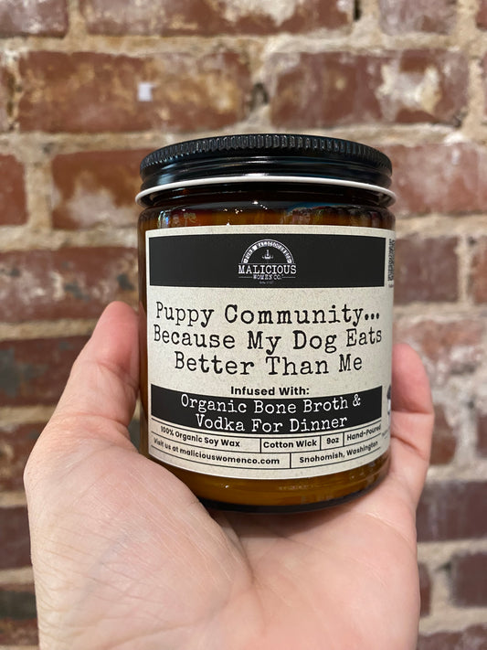 Puppy Community | 9oz Candle | Malicious Women Candle Co.