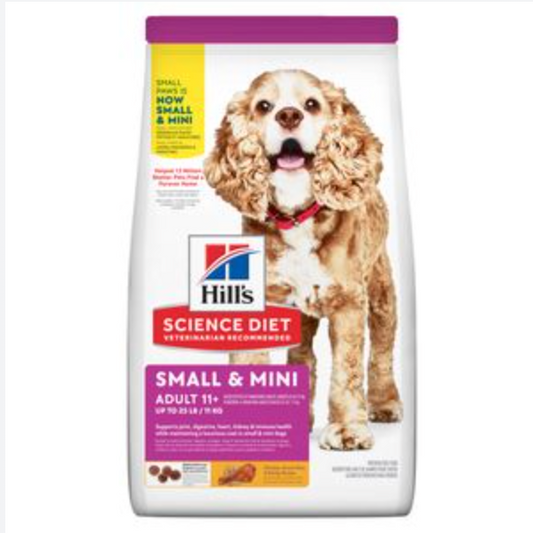 Hill's Science Diet Adult 11+ Small & Mini Chicken Meal, Brown Rice & Barley Recipe Dry Dog Food