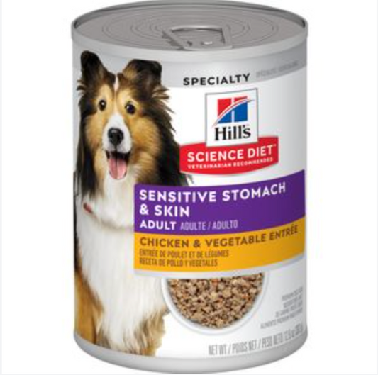 Hill's Science Diet Adult Canned Dog Food, Sensitive Stomach & Skin