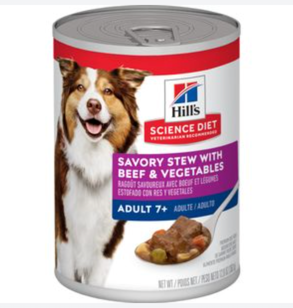 Hill's Science Diet Adult 7+ Canned Dog Food, Entree Loaf 13 oz