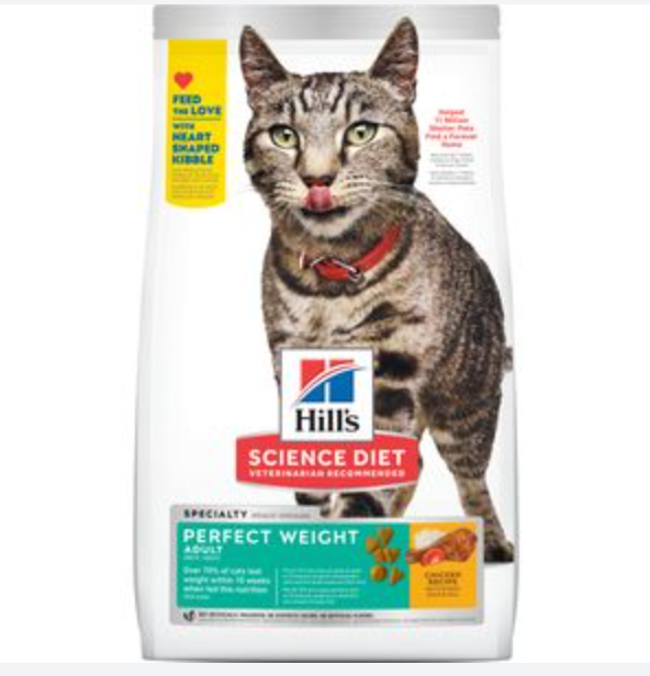 Hill's Science Diet Adult Dry Cat Food, Perfect Weight