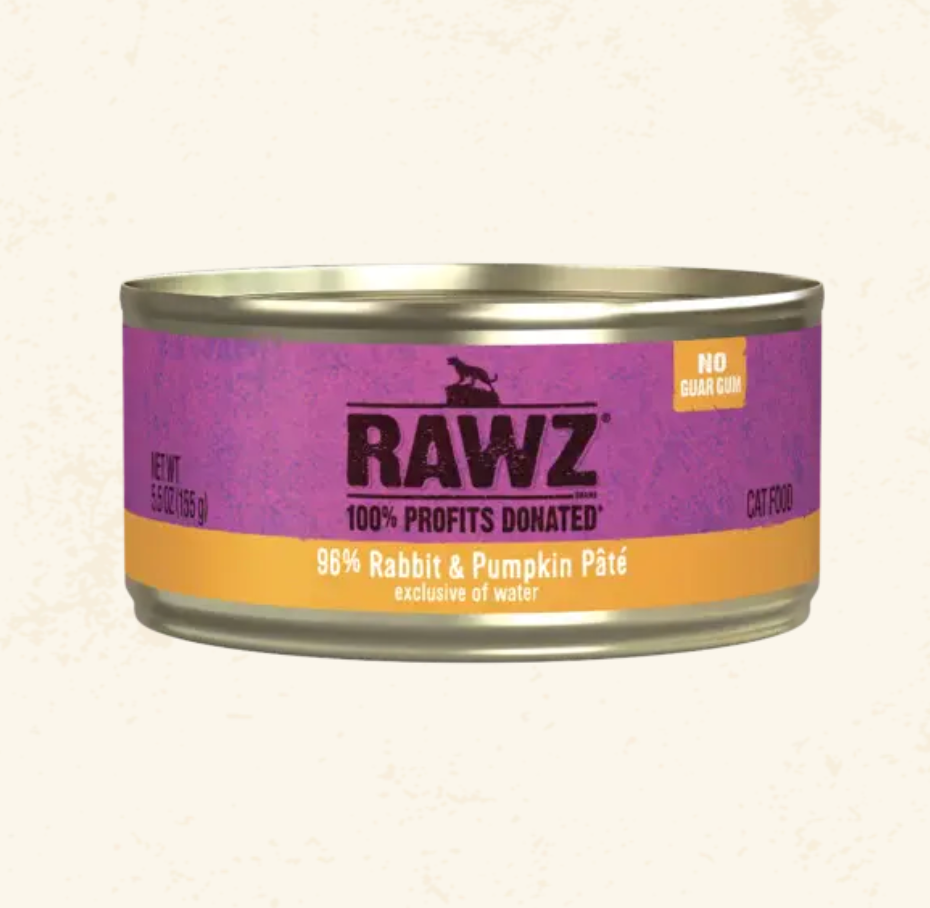 RAWZ 96% Rabbit & Pumpkin Pate Cat Food