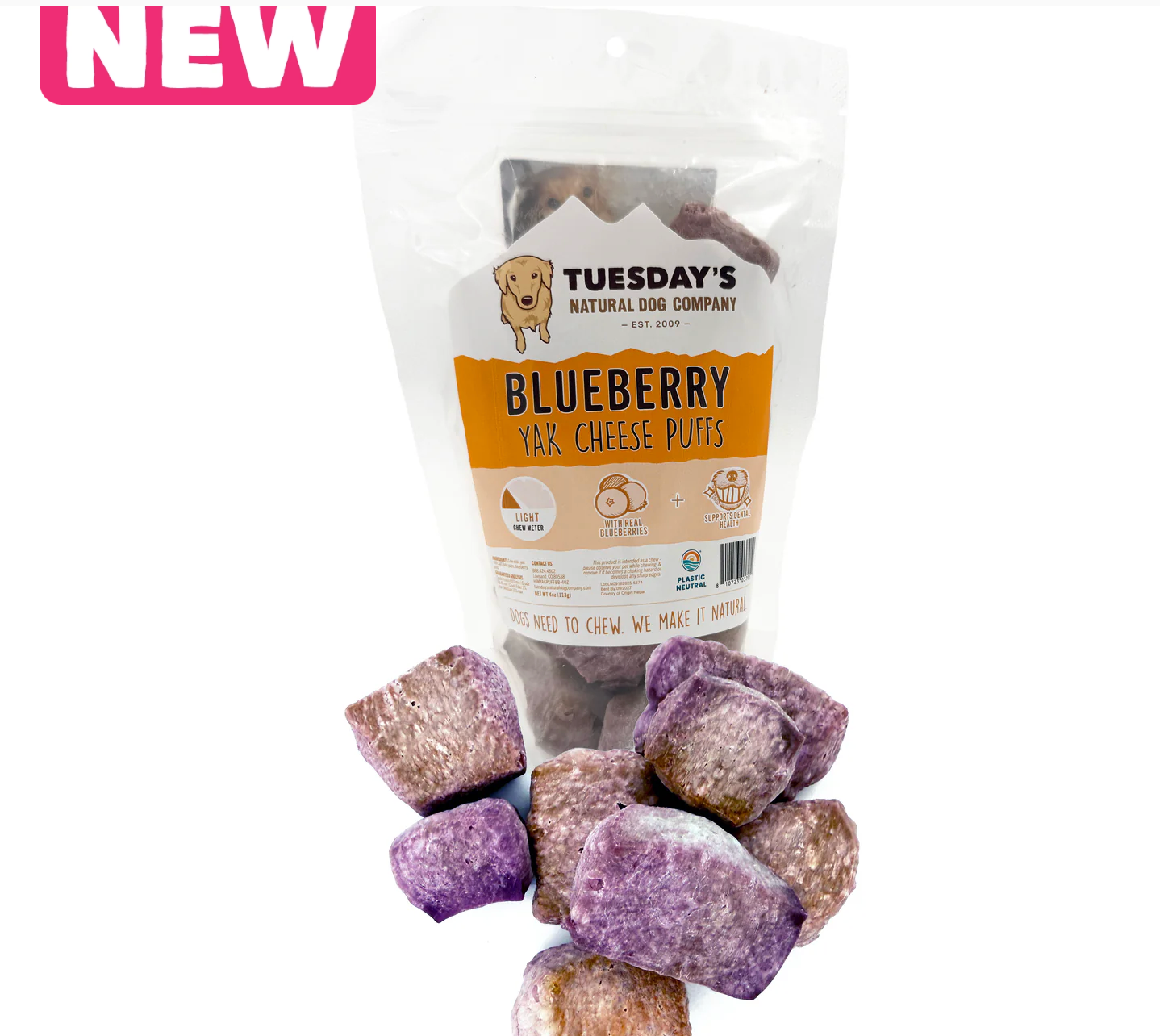 Blueberry Yak Cheese Puffs - 4 oz