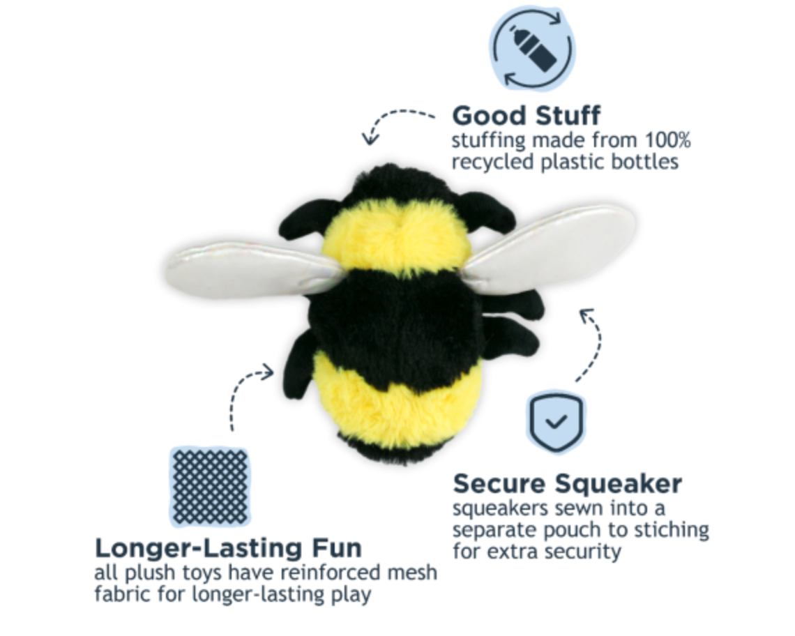 Plush Squeaker Bee Toy