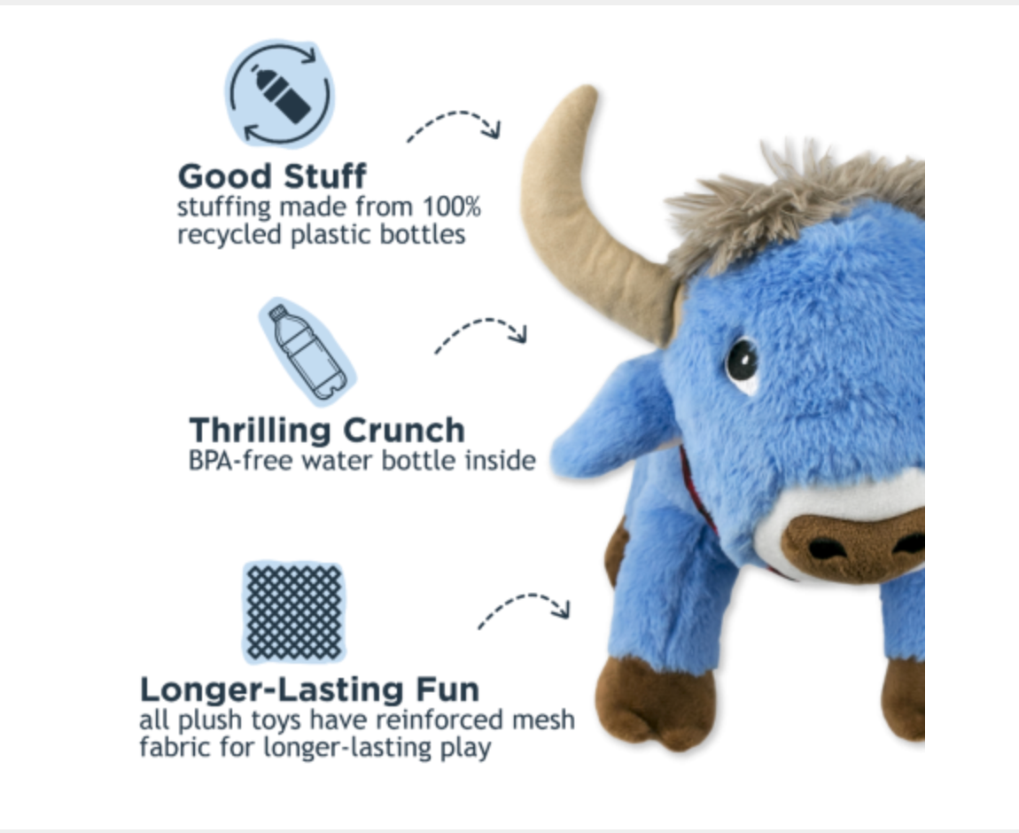 Plush Blue Ox Squeaker / Crinkle Toy