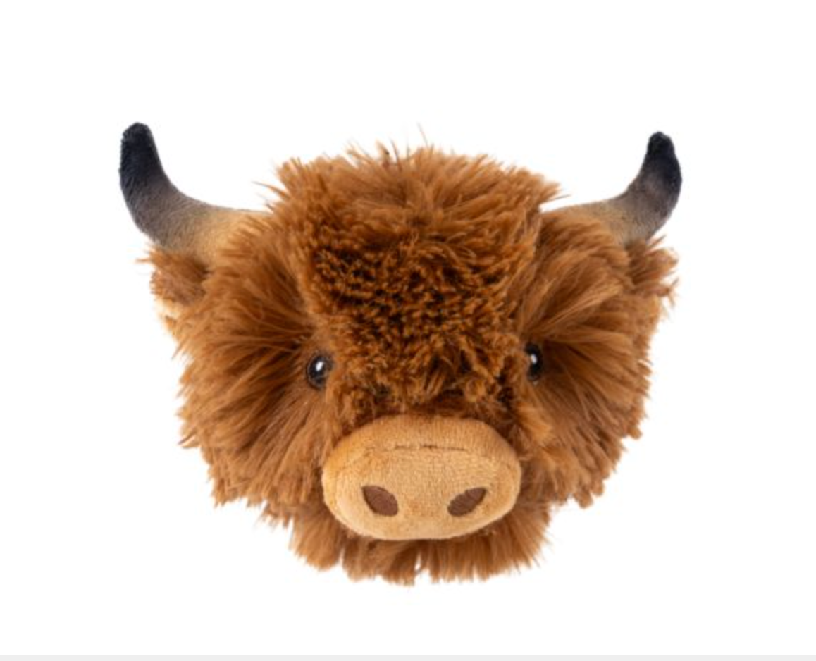 Highland Cow Head 2-in-1 Dog Toy