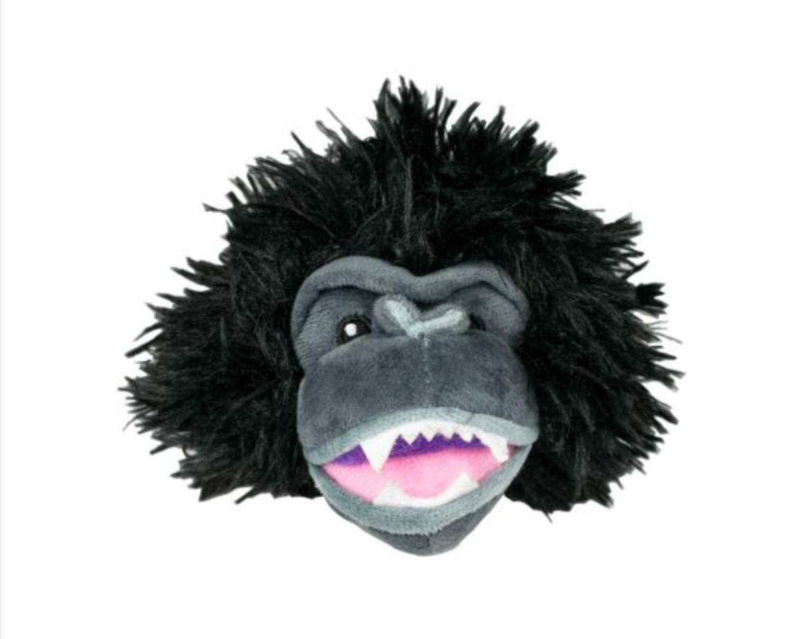 Gorilla Head 2-in-1 Dog Toy