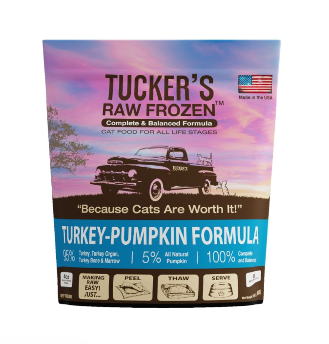 Tucker's Raw Frozen Cat Food - Turkey & Pumpkin Formula