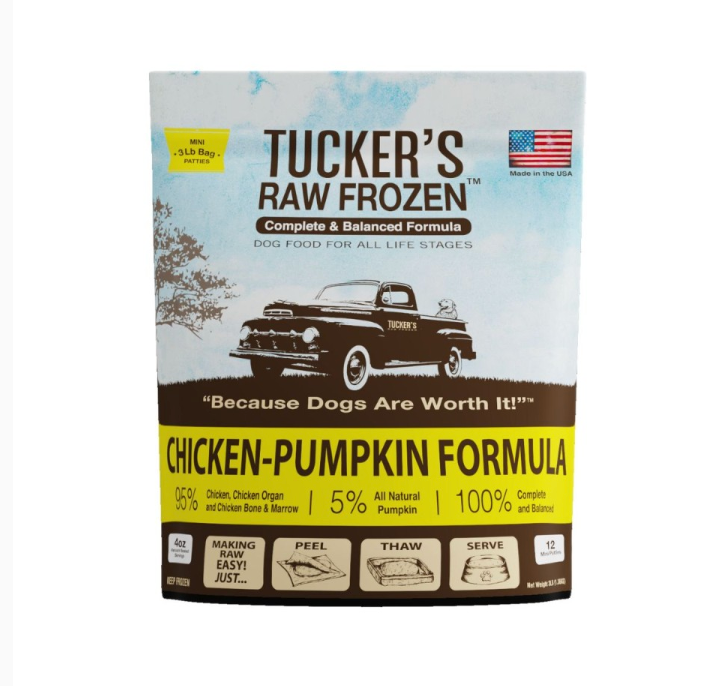 Tucker's Raw Frozen Dog Food - Chicken & Pumpkin Formula
