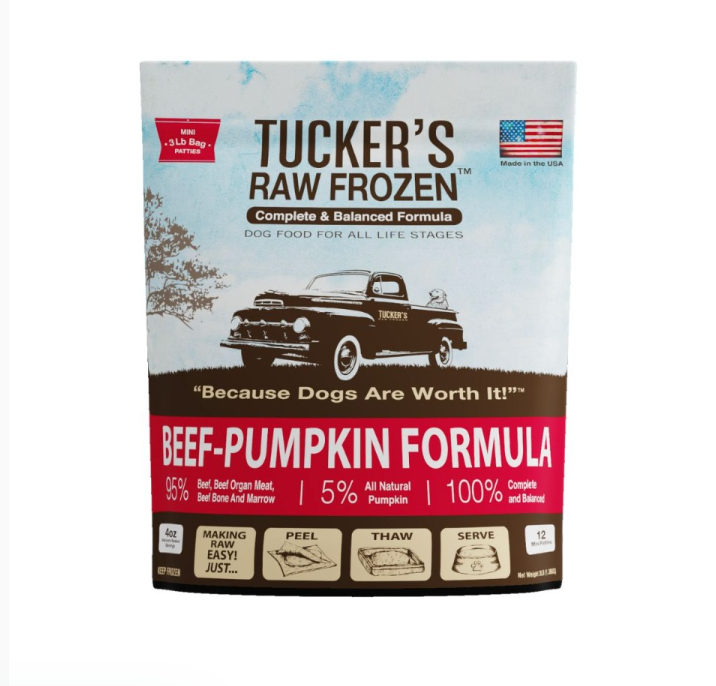 Tucker's Raw Frozen Dog Food - Beef & Pumpkin Formula