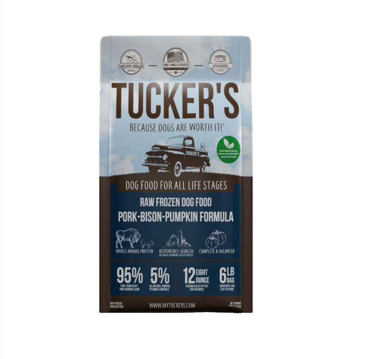 Tucker's Raw Frozen Dog Food - Pork, Bison & Pumpkin Formula
