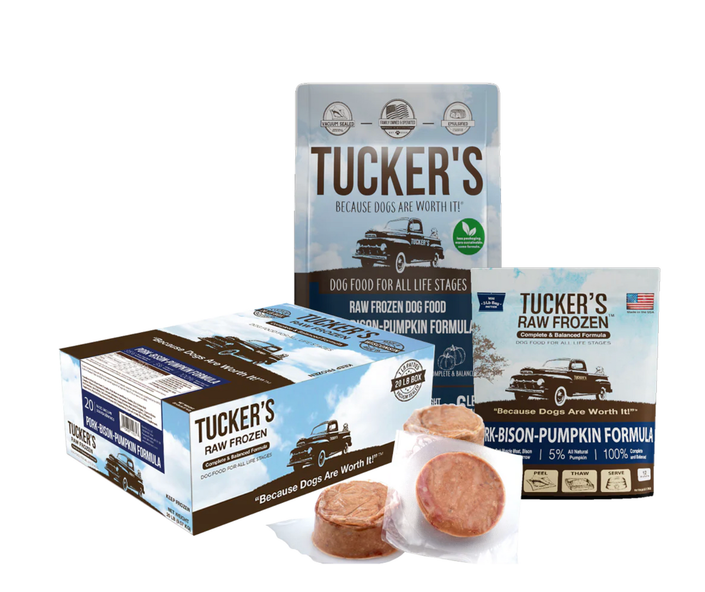 Tucker's Raw Frozen Dog Food - Pork, Bison & Pumpkin Formula