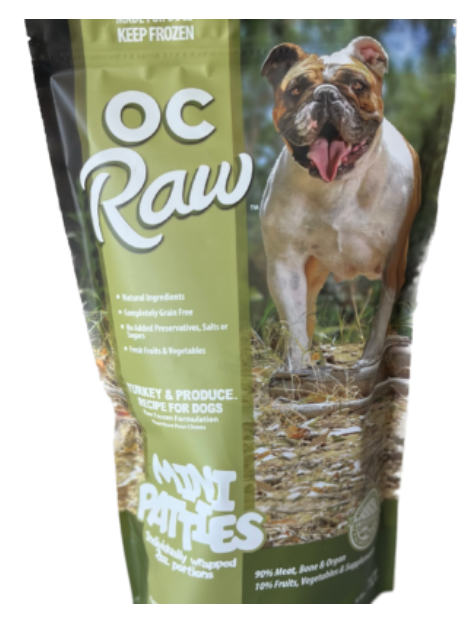OC Raw Turkey & Produce Frozen Dog Food