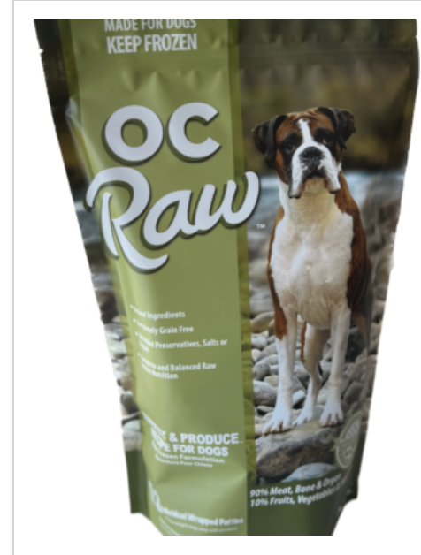 OC Raw Turkey & Produce Frozen Dog Food
