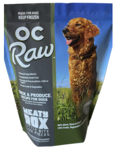 OC Raw Duck & Produce Frozen Dog Food