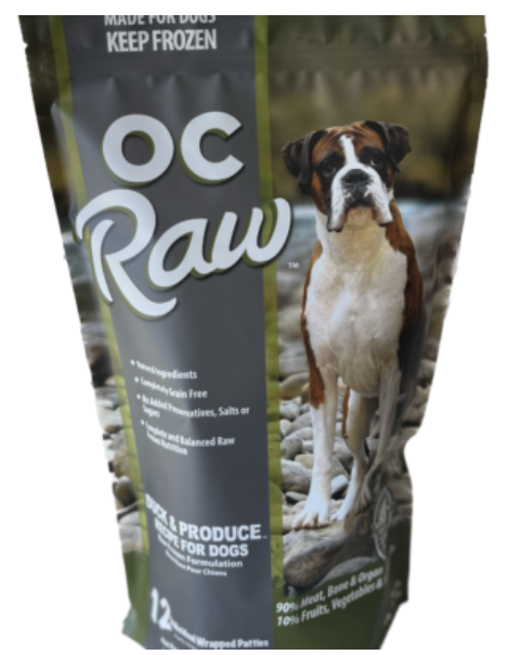 OC Raw Duck & Produce Frozen Dog Food
