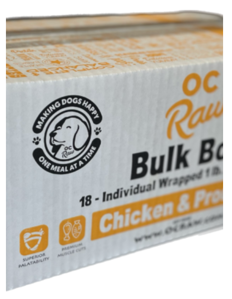 OC Raw Chicken & Produce Frozen Dog Food