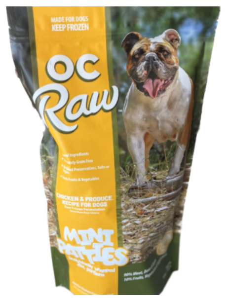OC Raw Chicken & Produce Frozen Dog Food