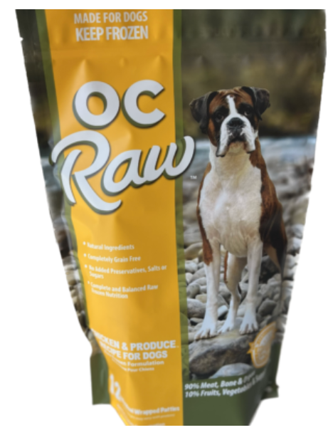 OC Raw Chicken & Produce Frozen Dog Food