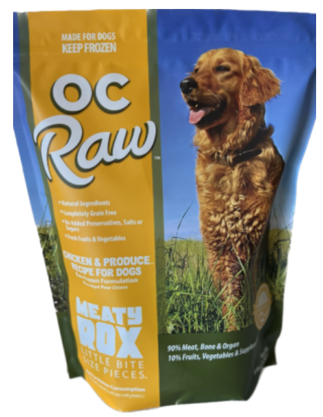 OC Raw Chicken & Produce Frozen Dog Food