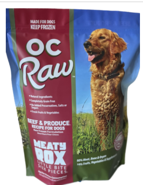 OC Raw Beef & Produce Frozen Dog Food