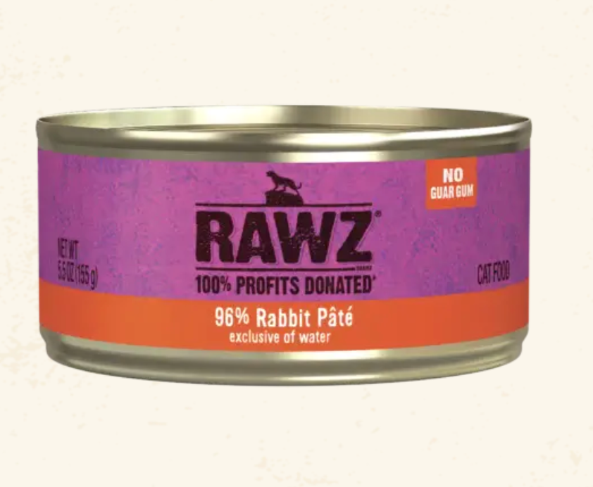 Rawz 96% Rabbit Pate Wet Cat Food