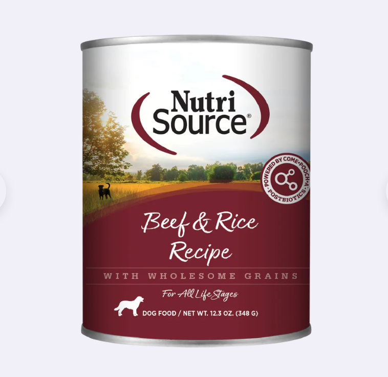 NutriSource Wet Dog Food Beef & Rice