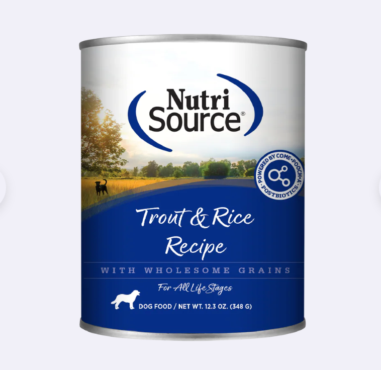 NutriSource Wet Dog Food Trout & Rice