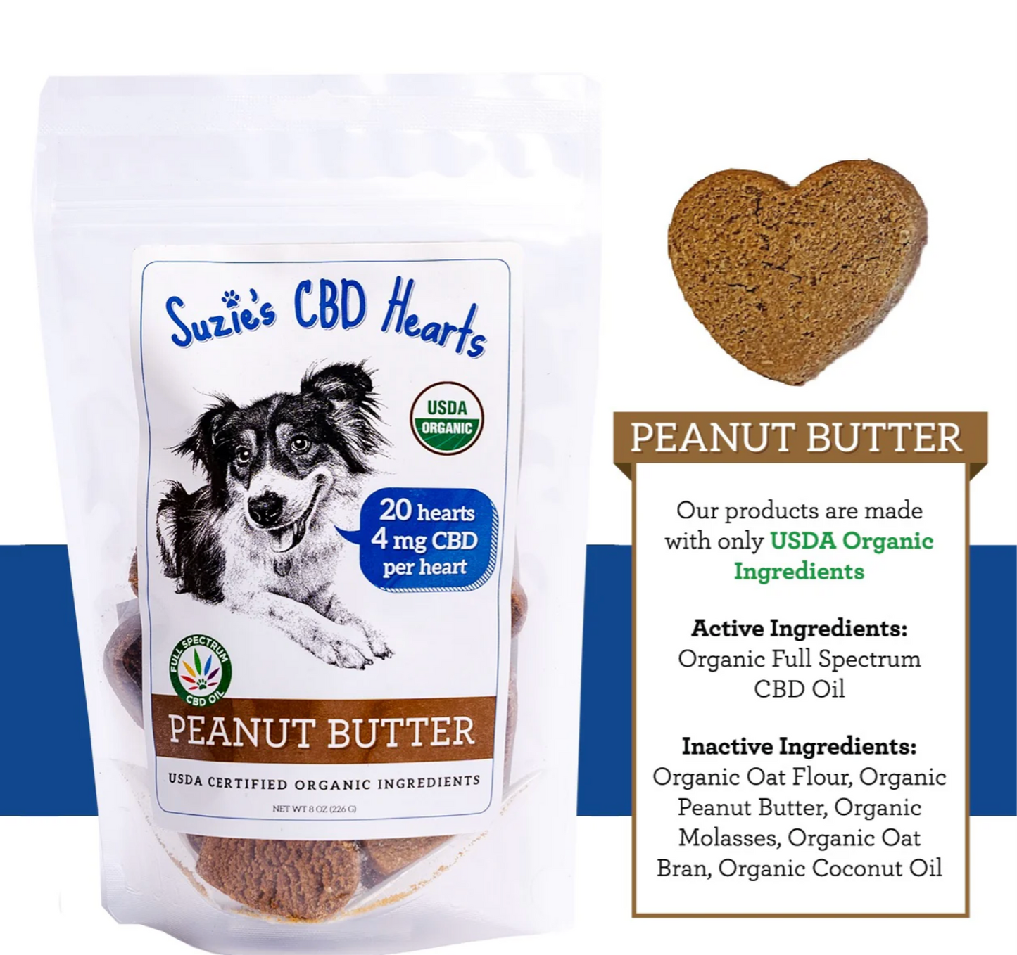Suzie's CBD Hearts for Dogs - 4mg pieces