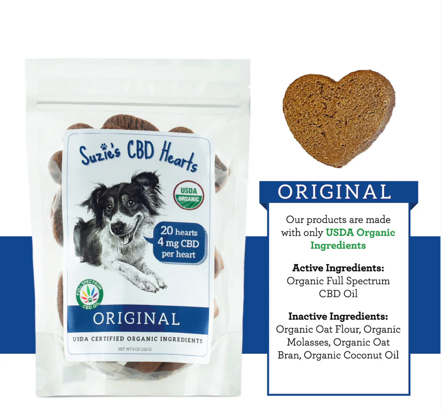 Suzie's CBD Hearts for Dogs - 4mg pieces