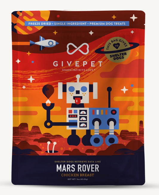 Give Pet - Mars Rover Freeze-Dried Dog Treats, 3oz Bag