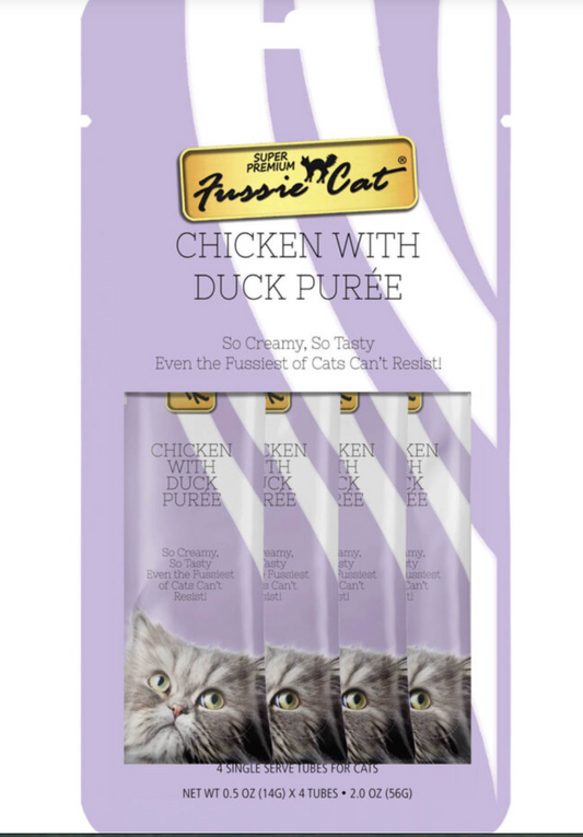 Fussie Cat Chicken with Duck Purée