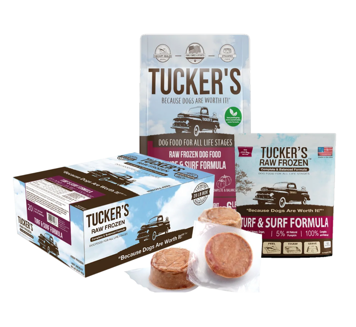 Tucker's Raw Frozen Dog Food Turf & Surf Formula