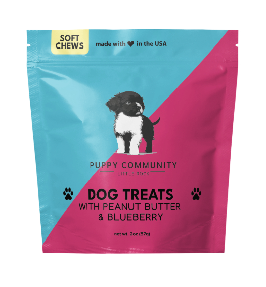 Puppy Community Dog Treat - Peanut Butter & Blueberry (Soft Chew)