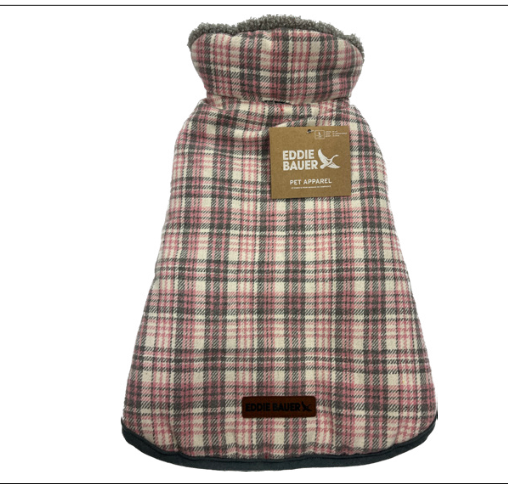 Eddie Bauer Cordova Reversible Vest - Pink Plaid